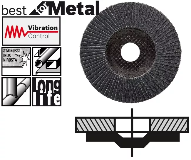 disque à lamelles plat Ø180 mm Best for Metal BOSCH